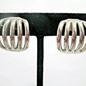 Lovely Sterling Silver Split Wire Screwback EARRINGS 9 Grams